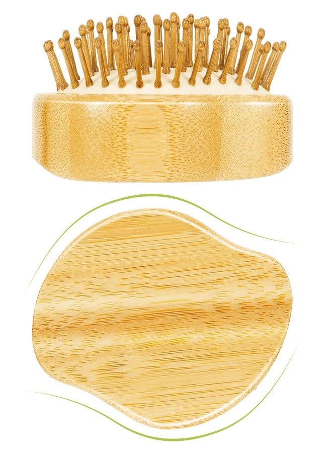 Stylemate Bamboo Hair Brush, Little Cashew Design, Natural Bamboo Brush for Hair Growth, Detangling Brush and Massaging Scalp, Small Wooden Hair Brush for Women Men and Kids - Image 1